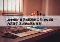 2019国内真正的区块链公司[2019国内真正的区块链公司有哪些]