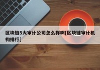 区块链5大审计公司怎么样啊[区块链审计机构排行]